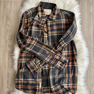 Weatherproof Vintage Plaid Shirt in Gray and Tan